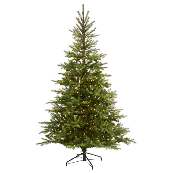 7 North Carolina Spruce Xmas Tree W/450 LEDs And 931 Tips