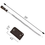 Leather Motorcycle Chain Coins Wallet Dark Brown Bifold Cowhide Secure