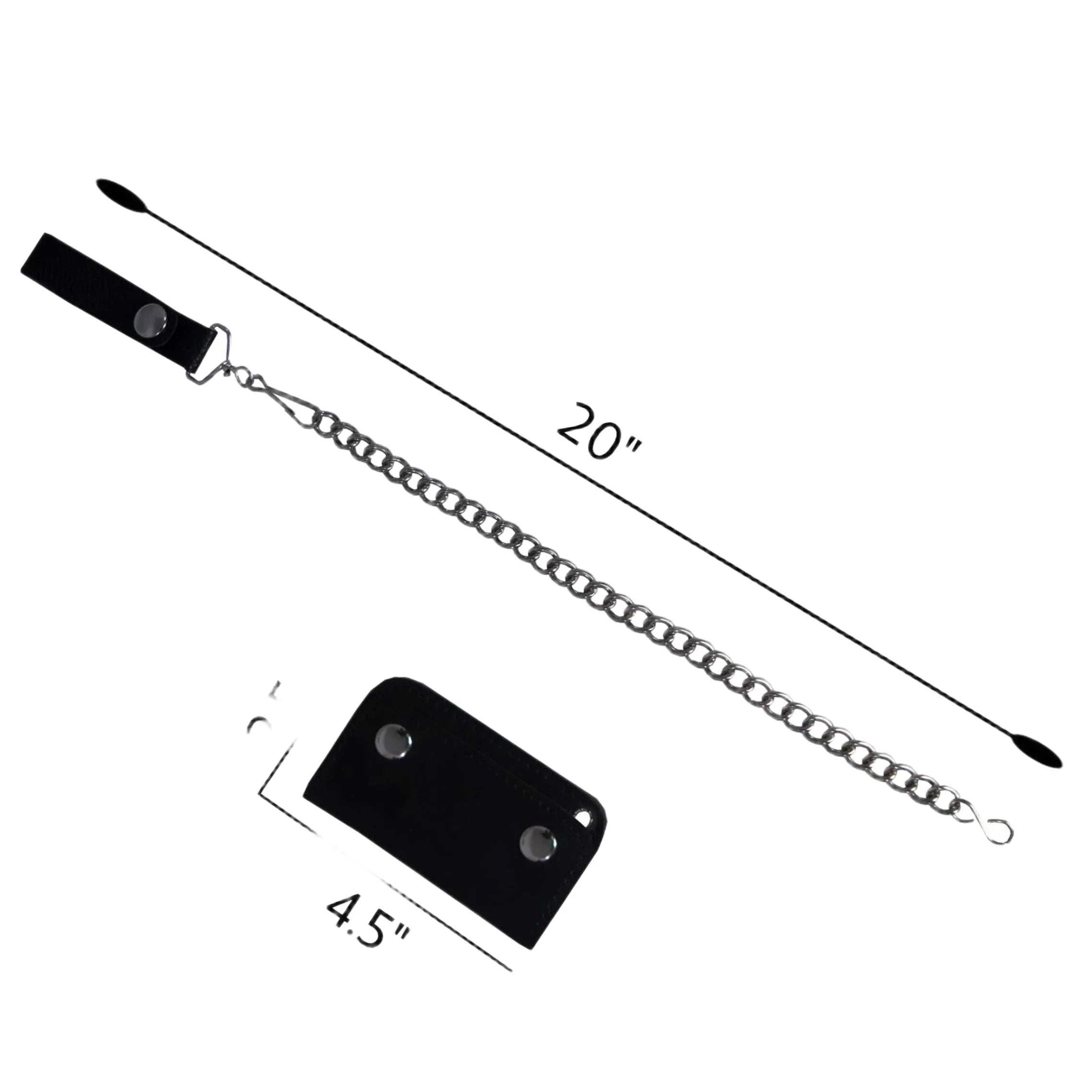 Black Leather Motorcycle Chain Coins Wallet Dream Apparel Bifold Compact