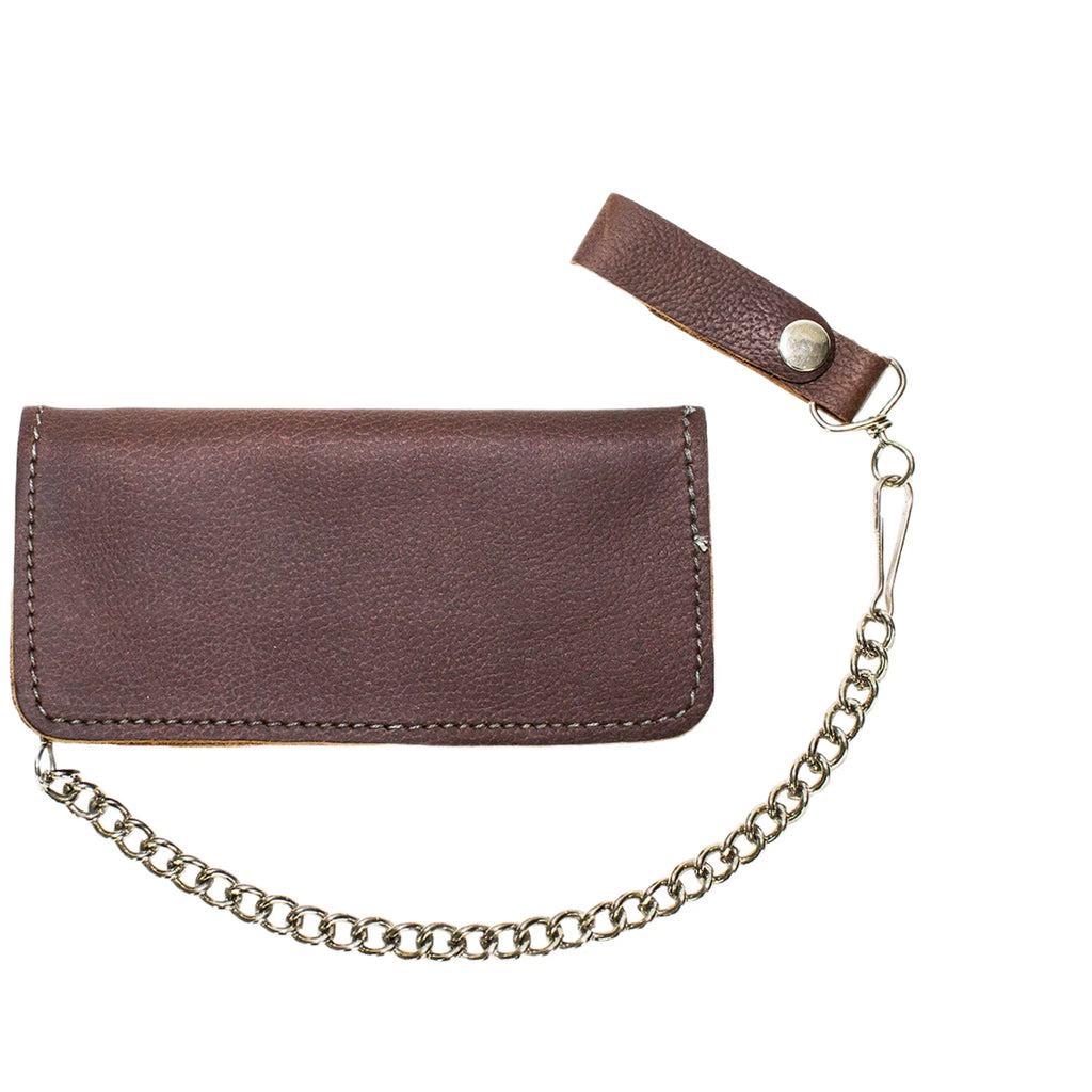 Heavy Duty Brown Leather Chain Wallet