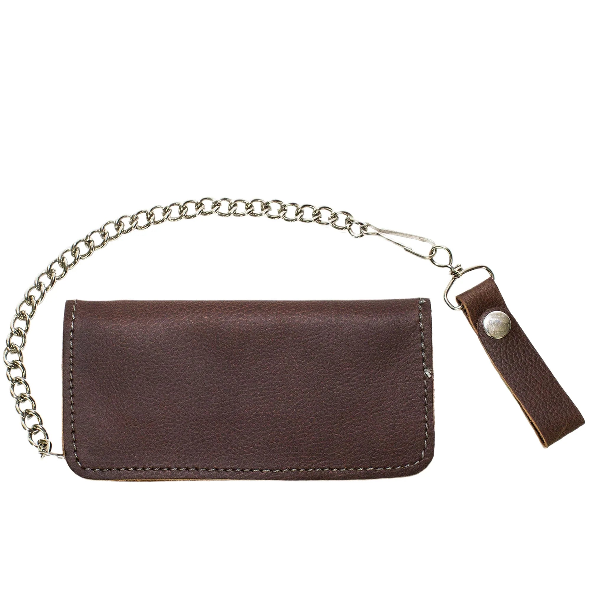 Heavy Duty Brown Leather Chain Wallet
