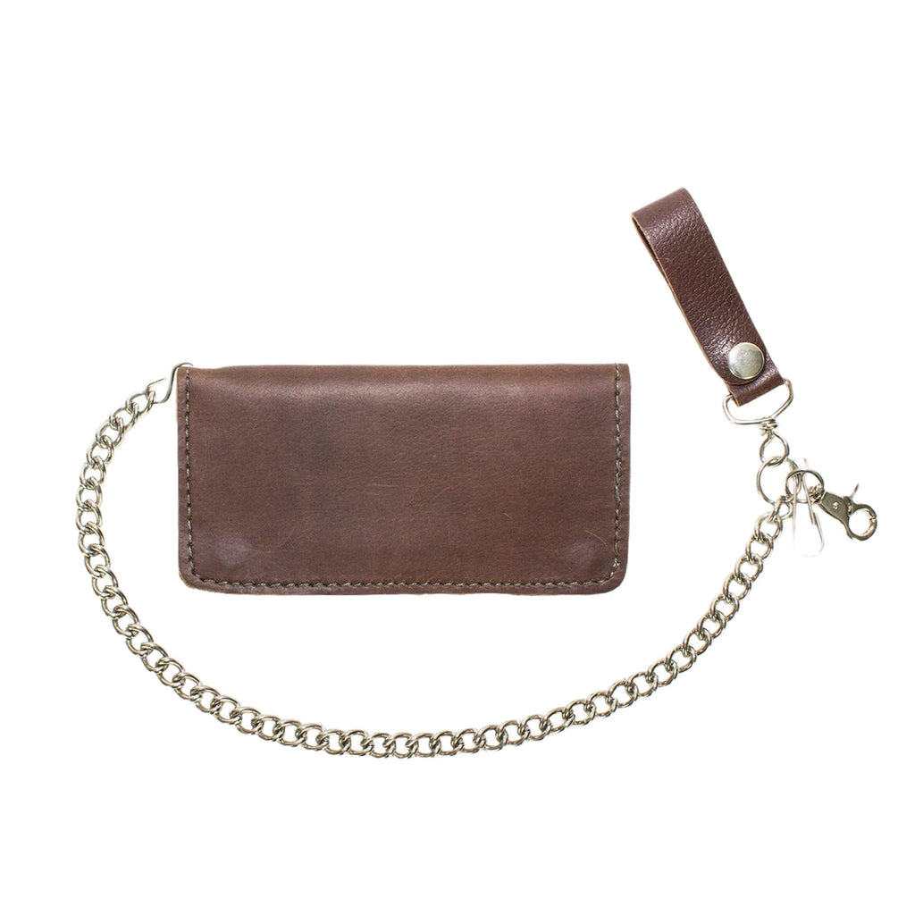 Dream Apparel Heavy Duty Dark Brown Leather Chain Wallet
