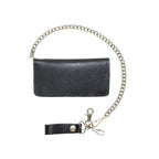 Heavy Duty Black Leather Chain Wallet
