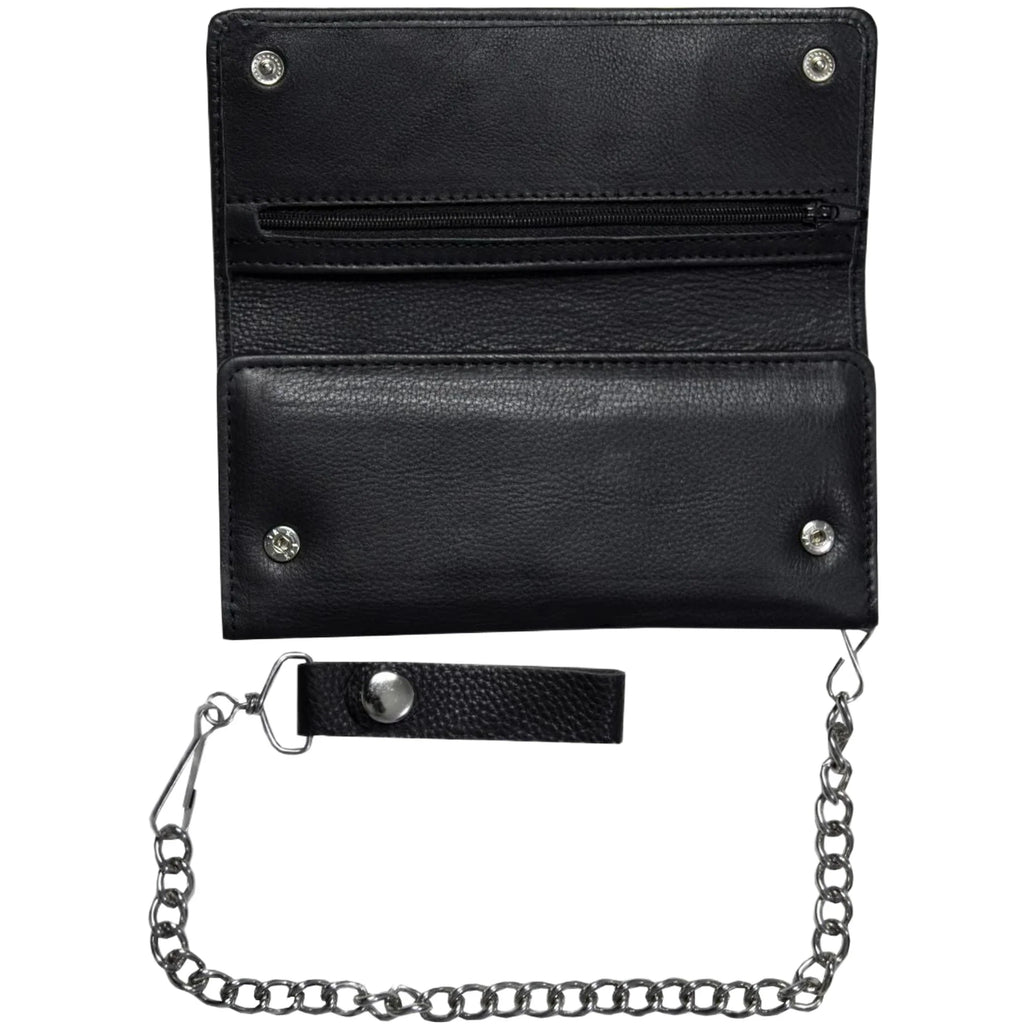 Biker Bifold Chain Wallet Dream Apparel Heavy Duty Credit Card Slots