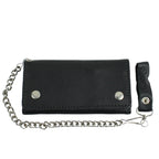 Motorcycle Black Naked Cowhide Wallet