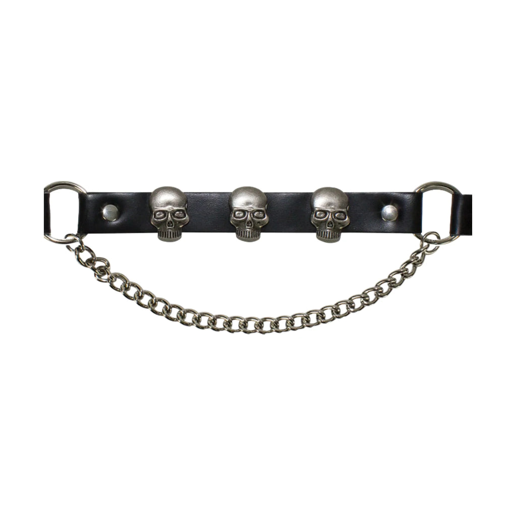 Skull Boot Chains Dream Apparel PVC Leather Like Adjustable 17 Inch Set 2