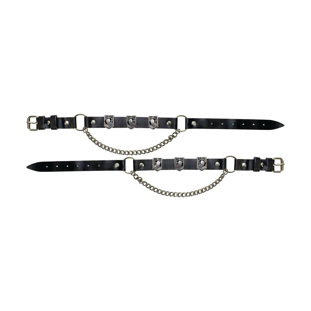 Pow MIA Boot Chains Dream Apparel PVC Leather 17 Inch Adjustable Set