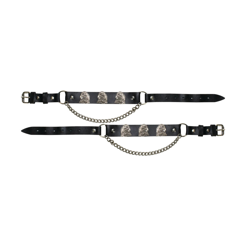 Eagle Boot Chains Dream Apparel PVC Leather Like Adjustable Durable Set of 2