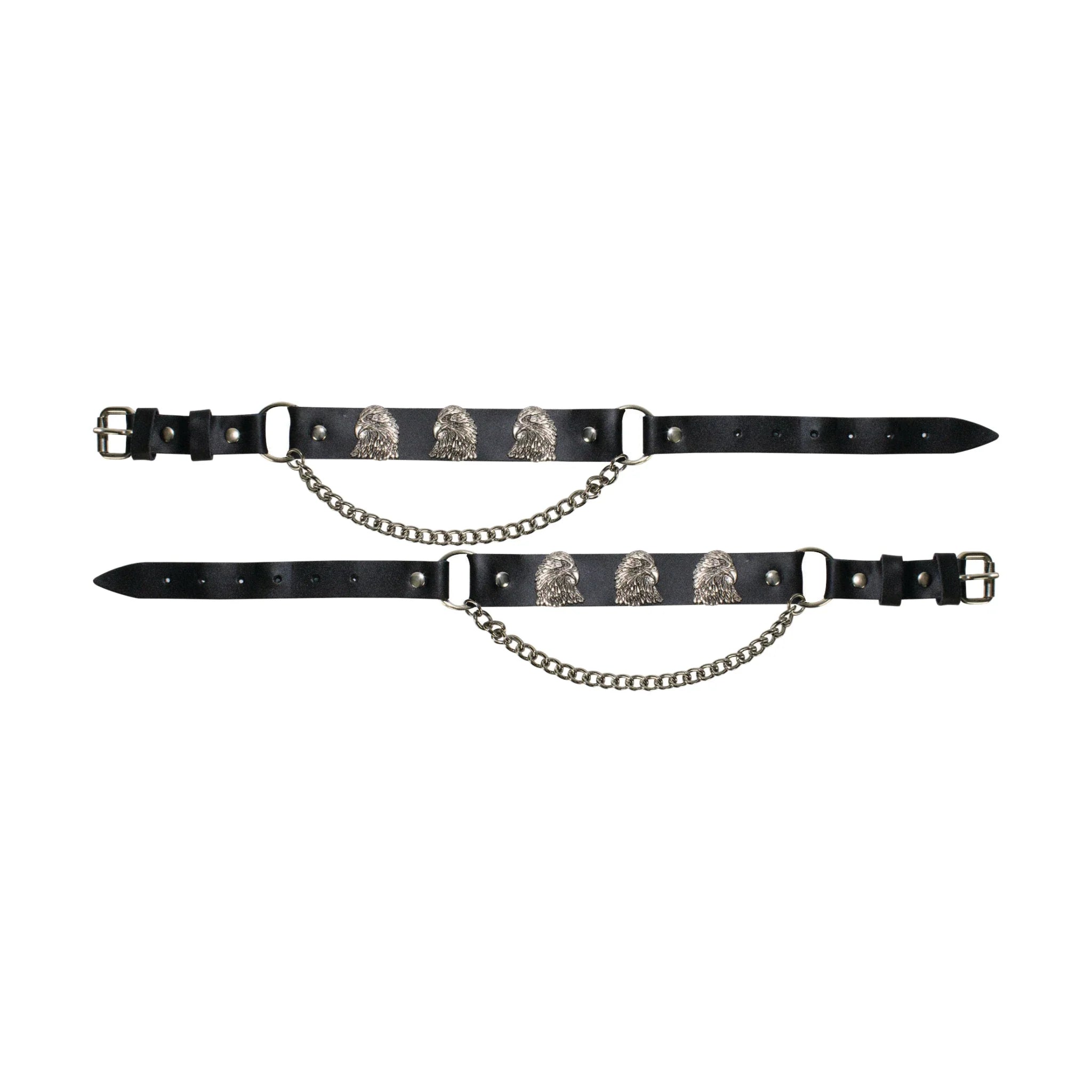 Eagle Boot Chains Dream Apparel PVC Leather Like Adjustable Durable Set of 2