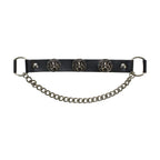 Spider In Web Boot Chains Dream Apparel PVC Leather Chrome Adjustable 17 Inch