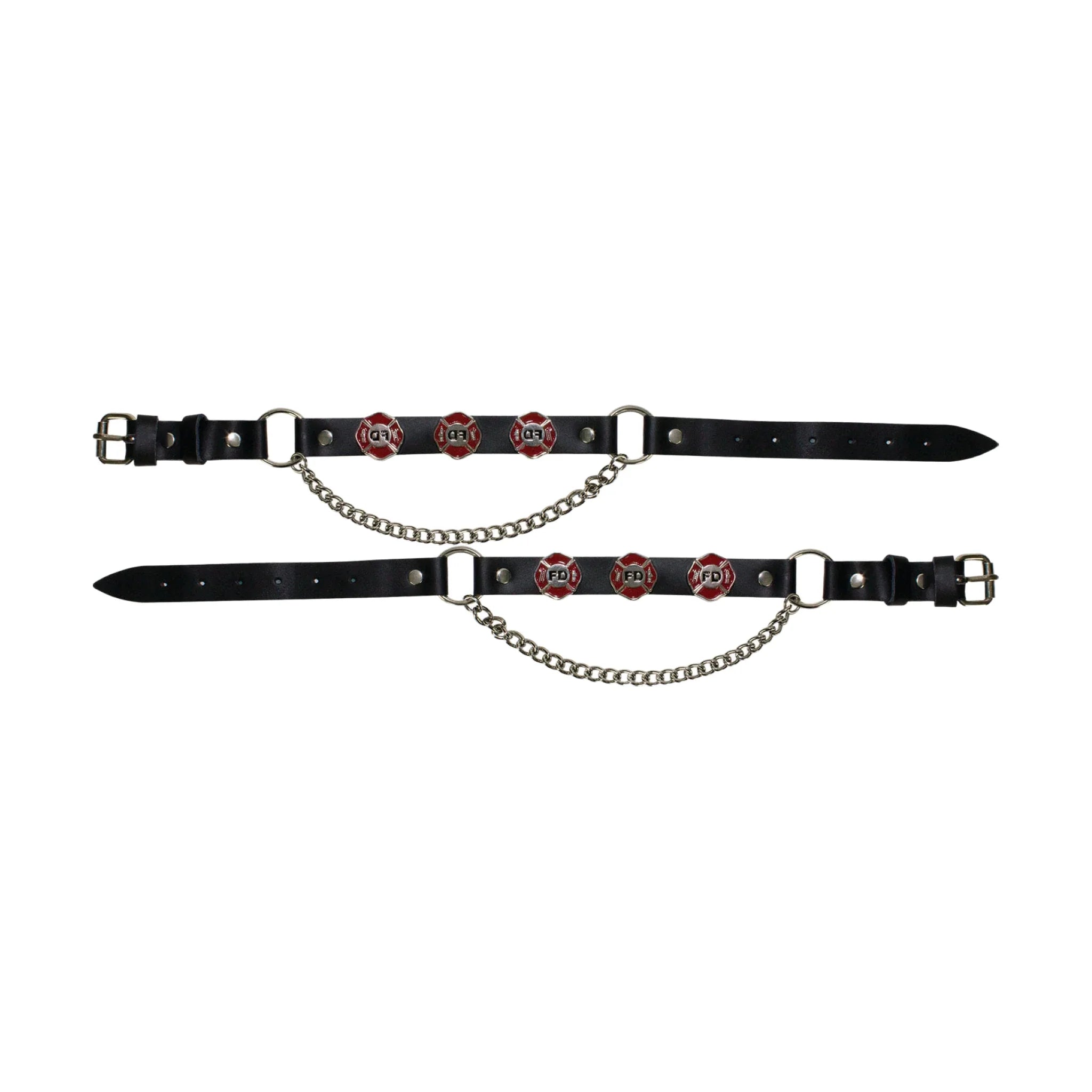 Fire Department Boot Chains Dream Apparel PVC Adjustable Chrome Chain Set