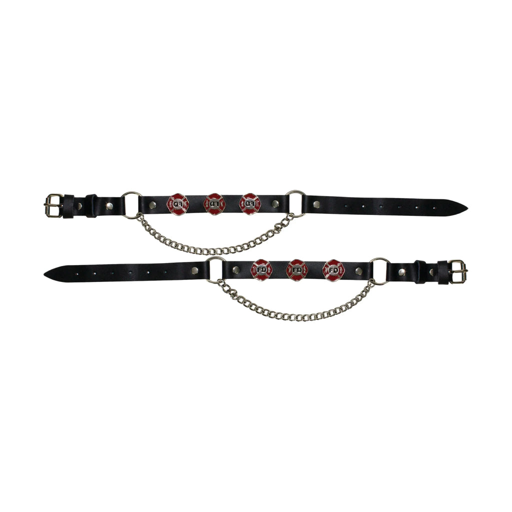 Fire Department Boot Chains Dream Apparel PVC Adjustable Chrome Chain Set