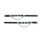 Black Leather Biker Boot Chains Dream Apparel Oregon Trail Coin Adjustable