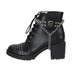 Chrome Skull Boot Chain Durable PVC Belt Triple Chrome Chains Stylish Accessory