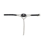 Chrome Skull Boot Chain Durable PVC Belt Triple Chrome Chains Stylish Accessory