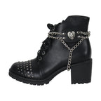 Praying Hands Inside A Heart Boot Chain