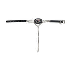 Chrome And Red Heart - Rose Boot Chain, Sells as Pair