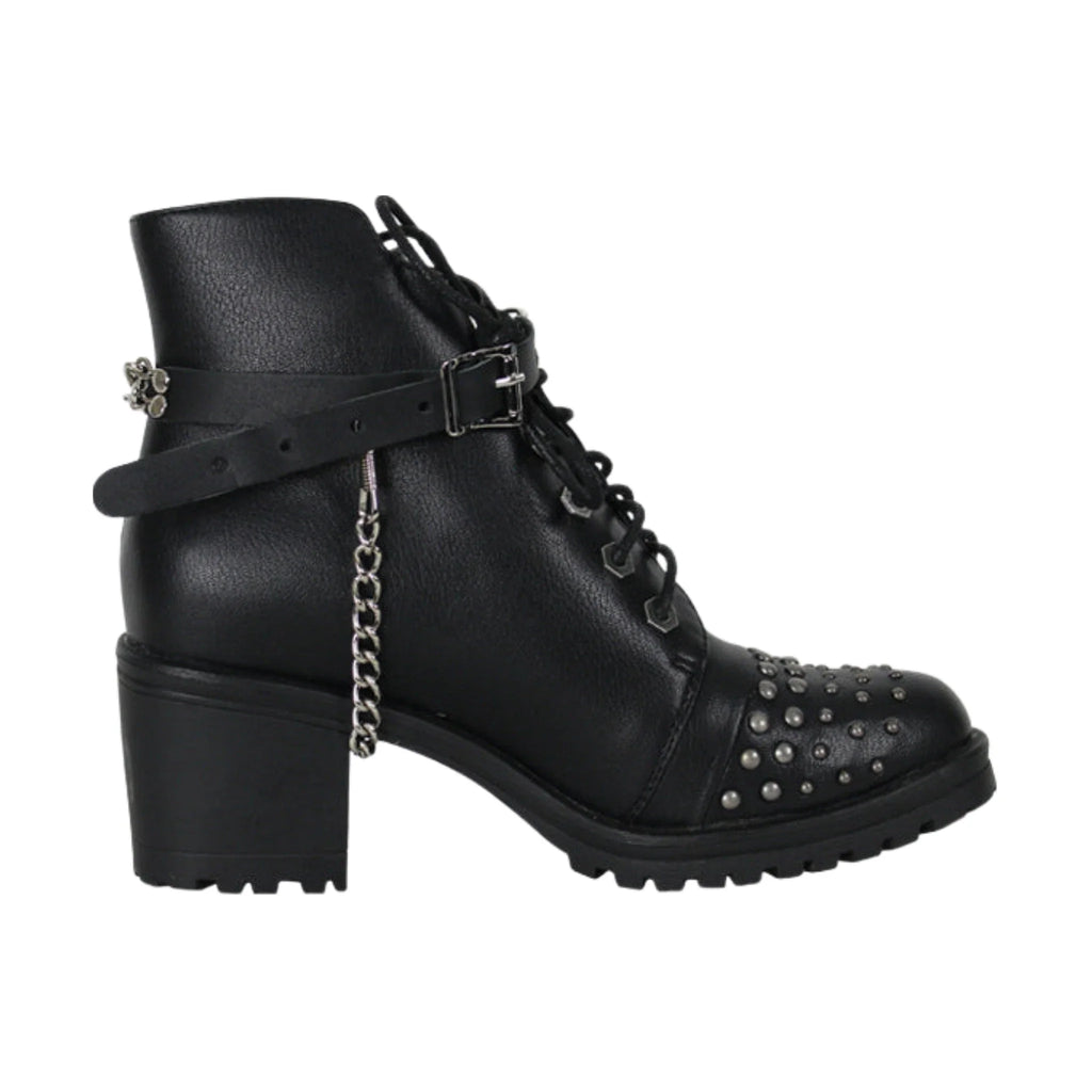 Chrome And Red Heart - Rose Boot Chain, Sells as Pair