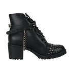 Chrome And Red Heart - Rose Boot Chain, Sells as Pair