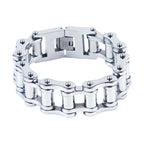 1 Inch Wide Heavy Duty Stainless Steel Bracelet Secure Clasp Adjustable Fit