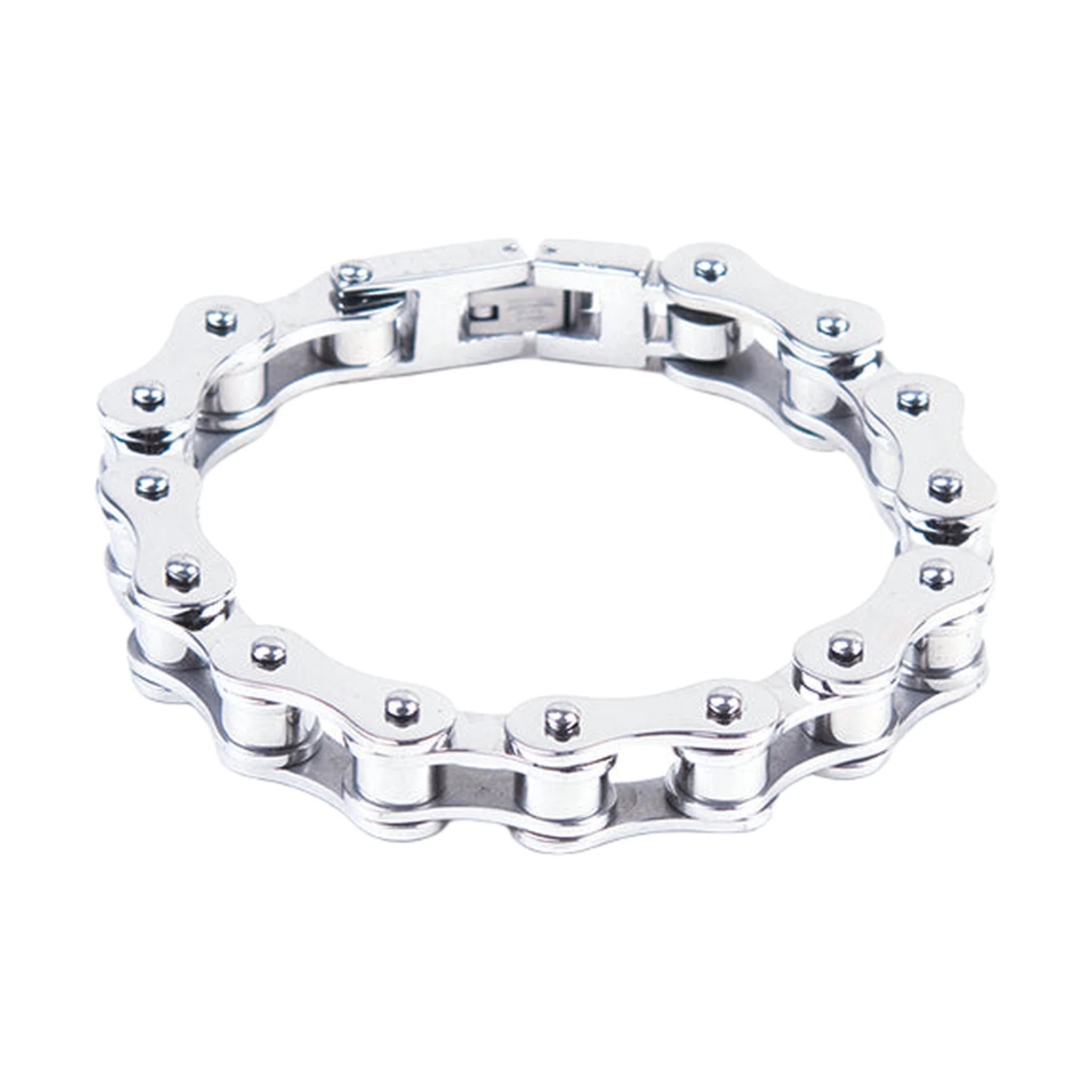 3/8 Inch Stainless Steel Single Link Chain Bracelet Durable Secure Clasp