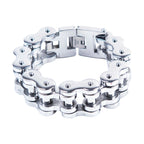 Heavy Duty Stainless Steel Bracelet 1 Inch Wide Polished Durable Fashion Jewelry