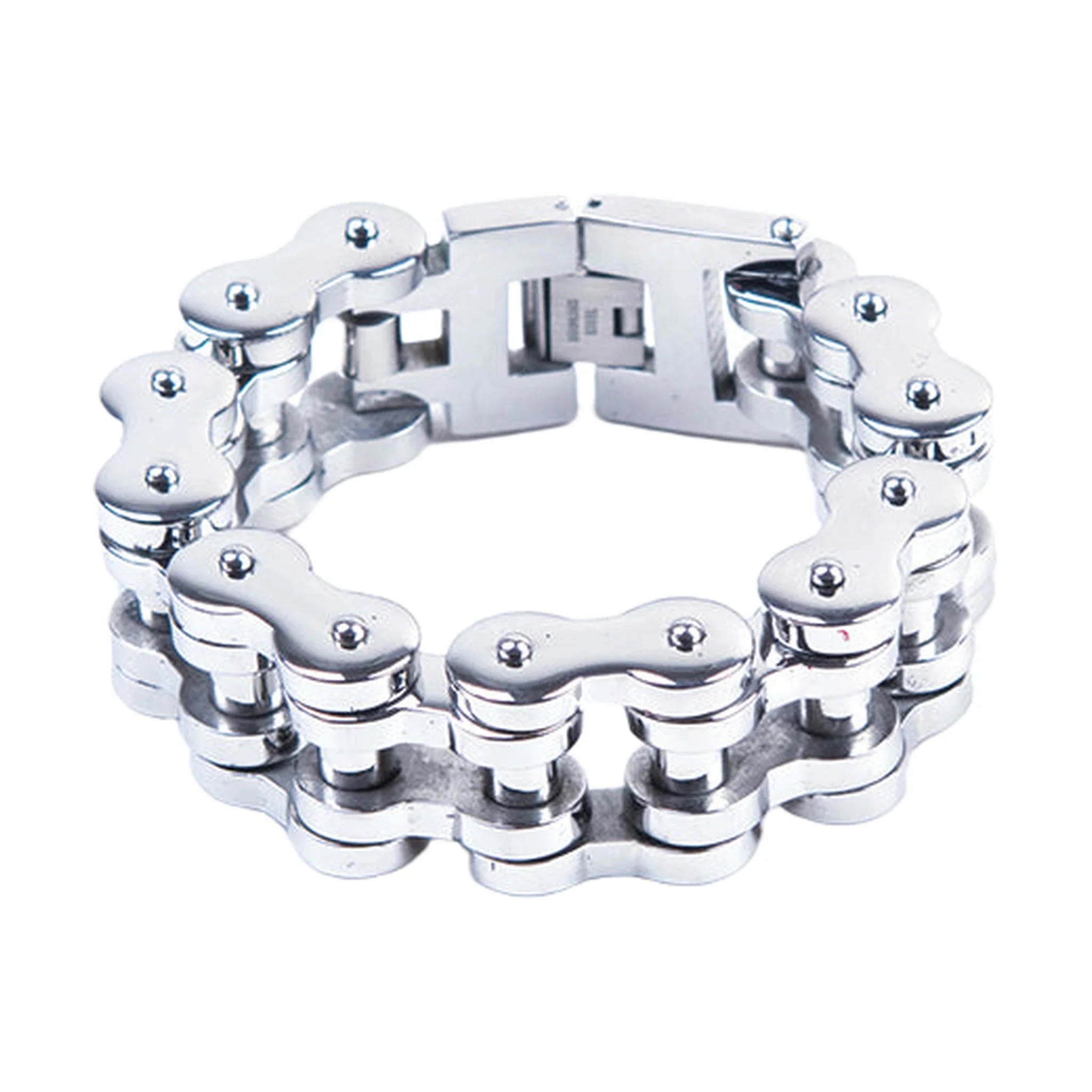 Heavy Duty Stainless Steel Bracelet 1 Inch Wide Polished Durable Fashion Jewelry