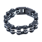 Black Stainless Steel Motorcycle Chain Bracelet
