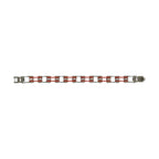 Red & Stainless Steel Motorcycle Chain Bracelet