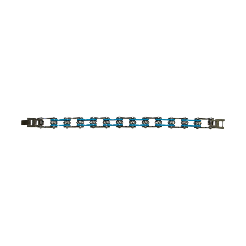 Blue Stainless Steel Chain Bracelet