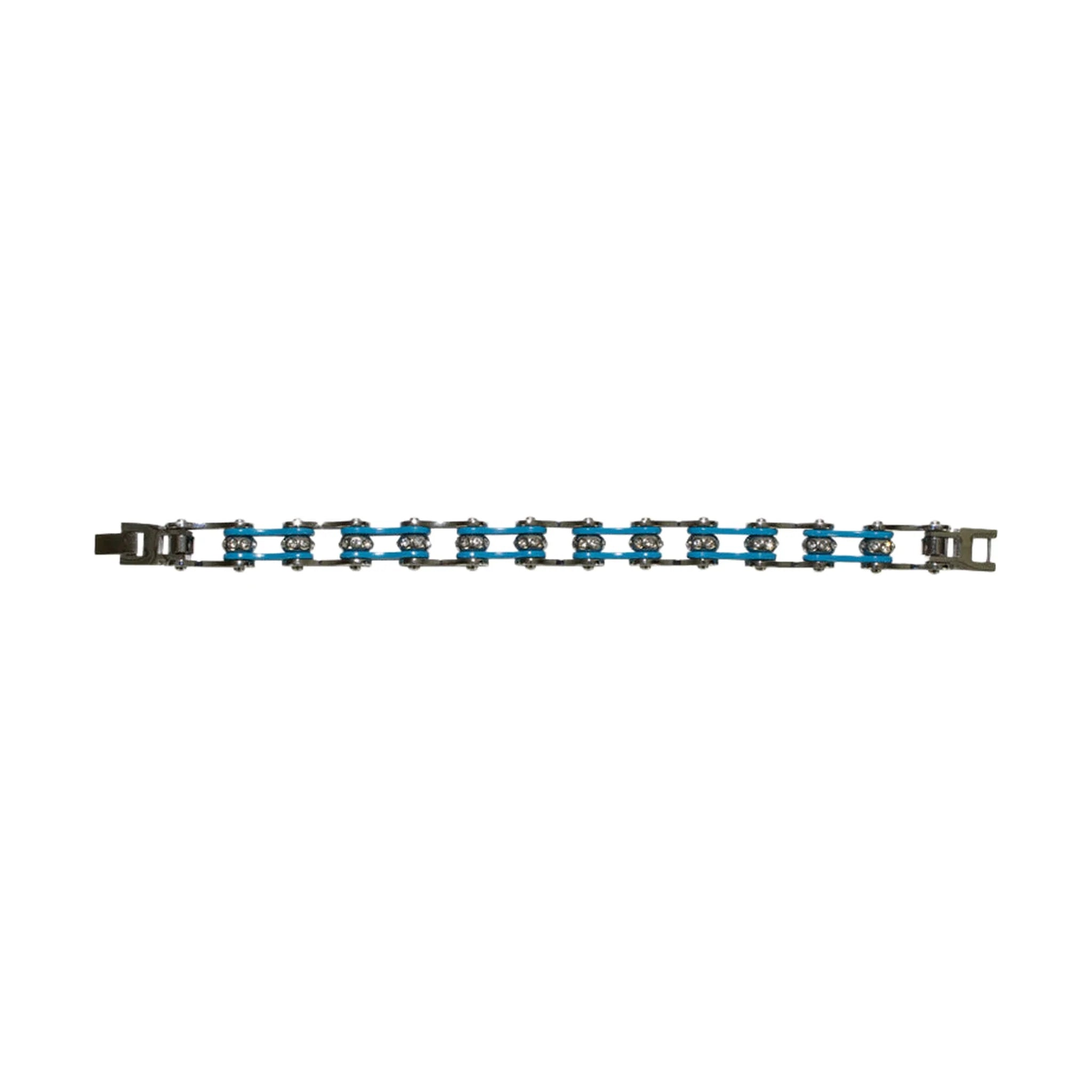 Blue Stainless Steel Chain Bracelet