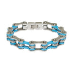 Blue Stainless Steel Chain Bracelet