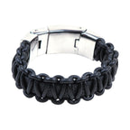 Black Woven Leather Bracelet