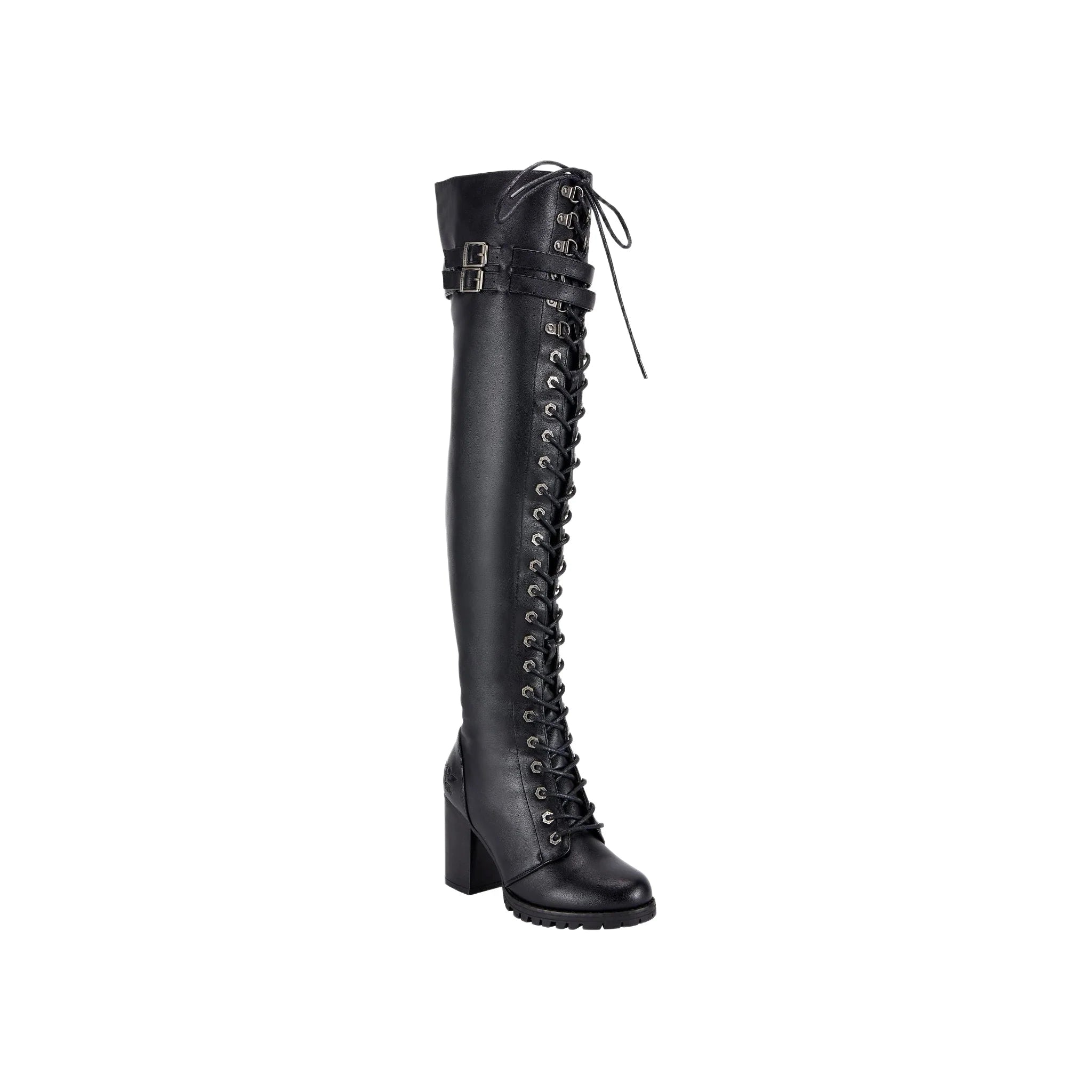 Ladies Knee High Laced Boots By Dream Apparel