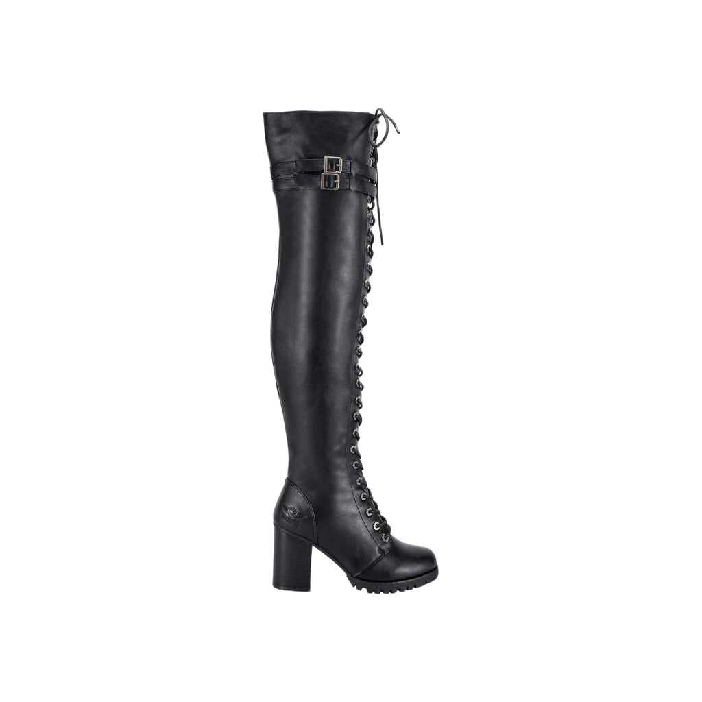 Ladies Knee High Laced Boots By Dream Apparel