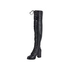 Ladies Knee High Laced Boots By Dream Apparel