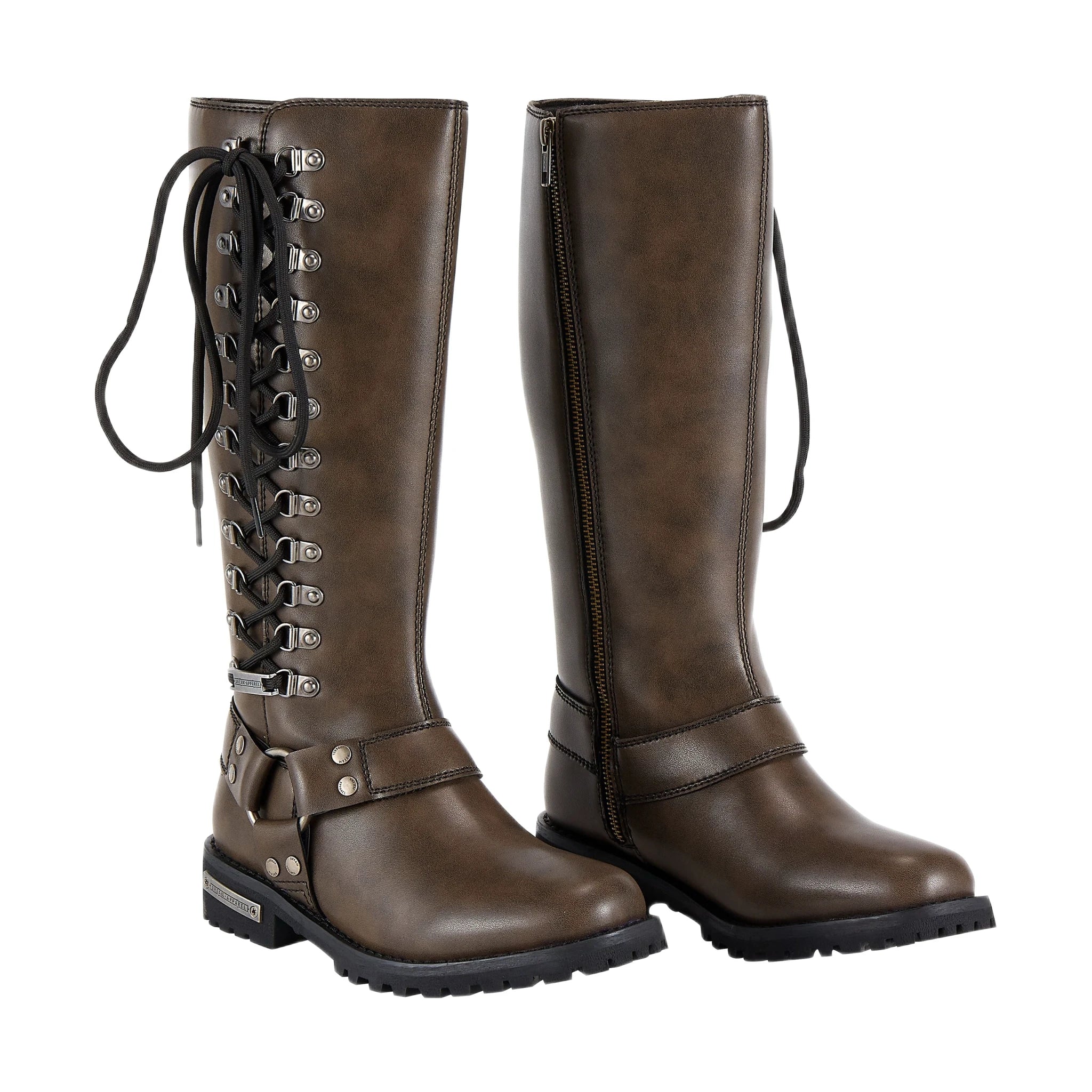 Dream Apparel® Women Long Biker Boots Brown