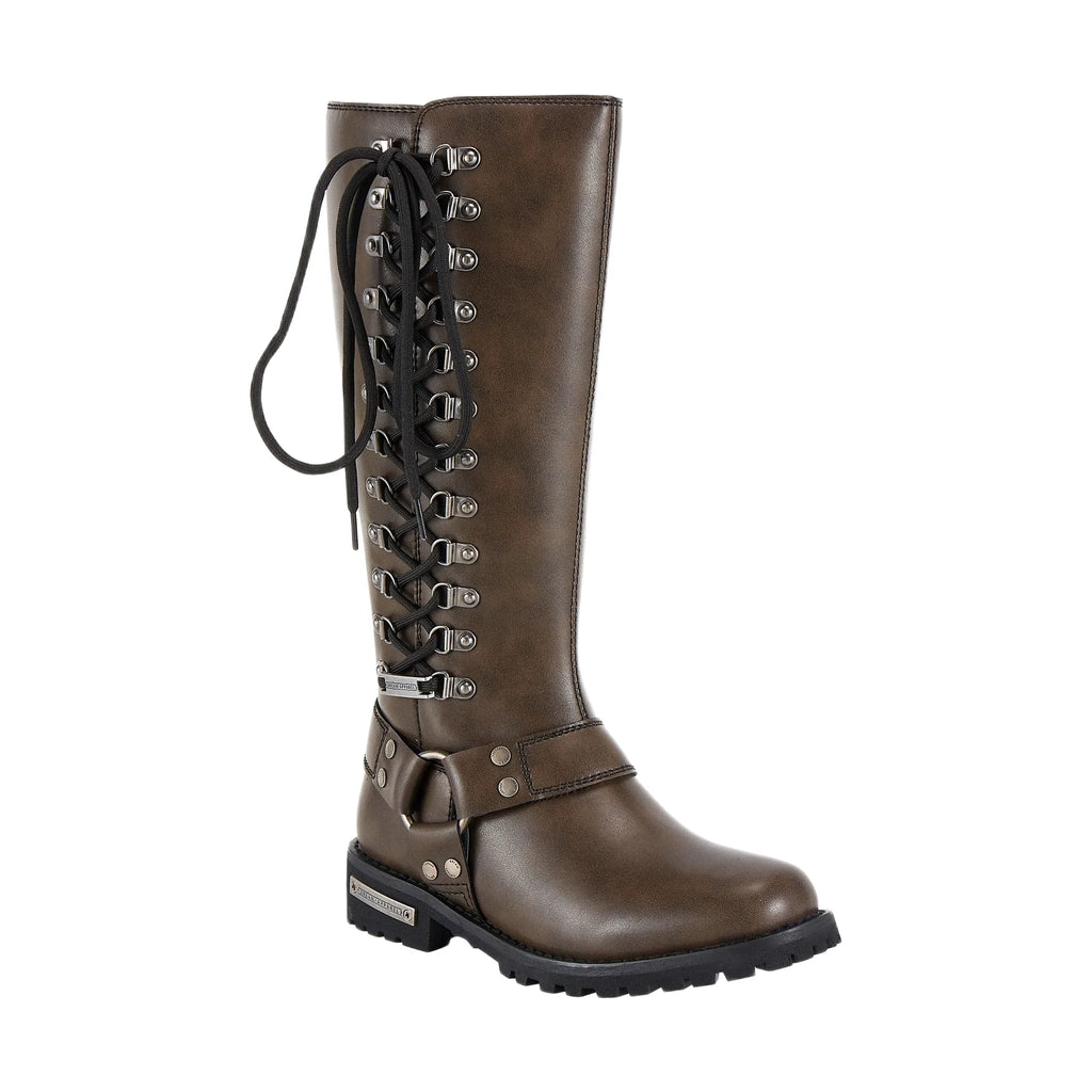 Dream Apparel® Women Long Biker Boots Brown
