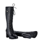 Womens Knee High Laced Boots By Dream Apparel® Zipper on Side