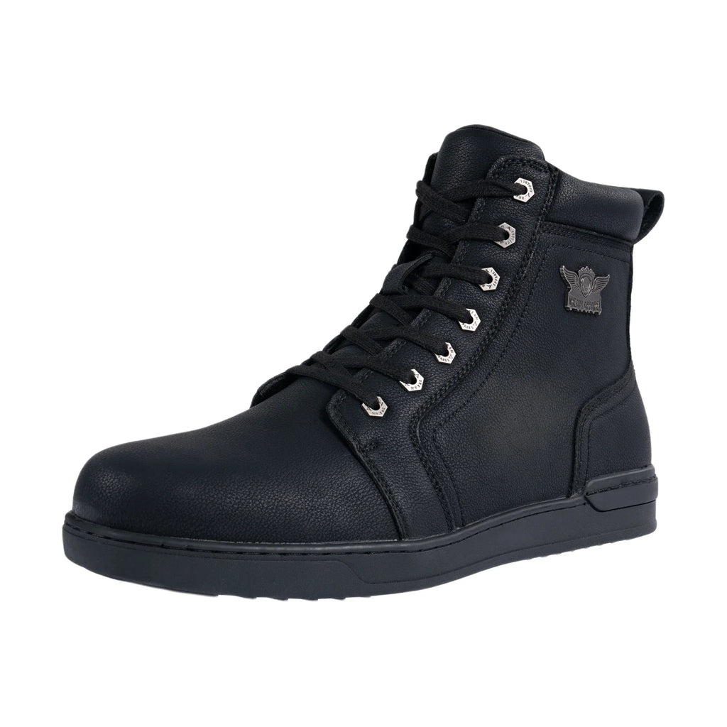 Motorcyle Men's Biker Boots Straps & Ring on Ankle