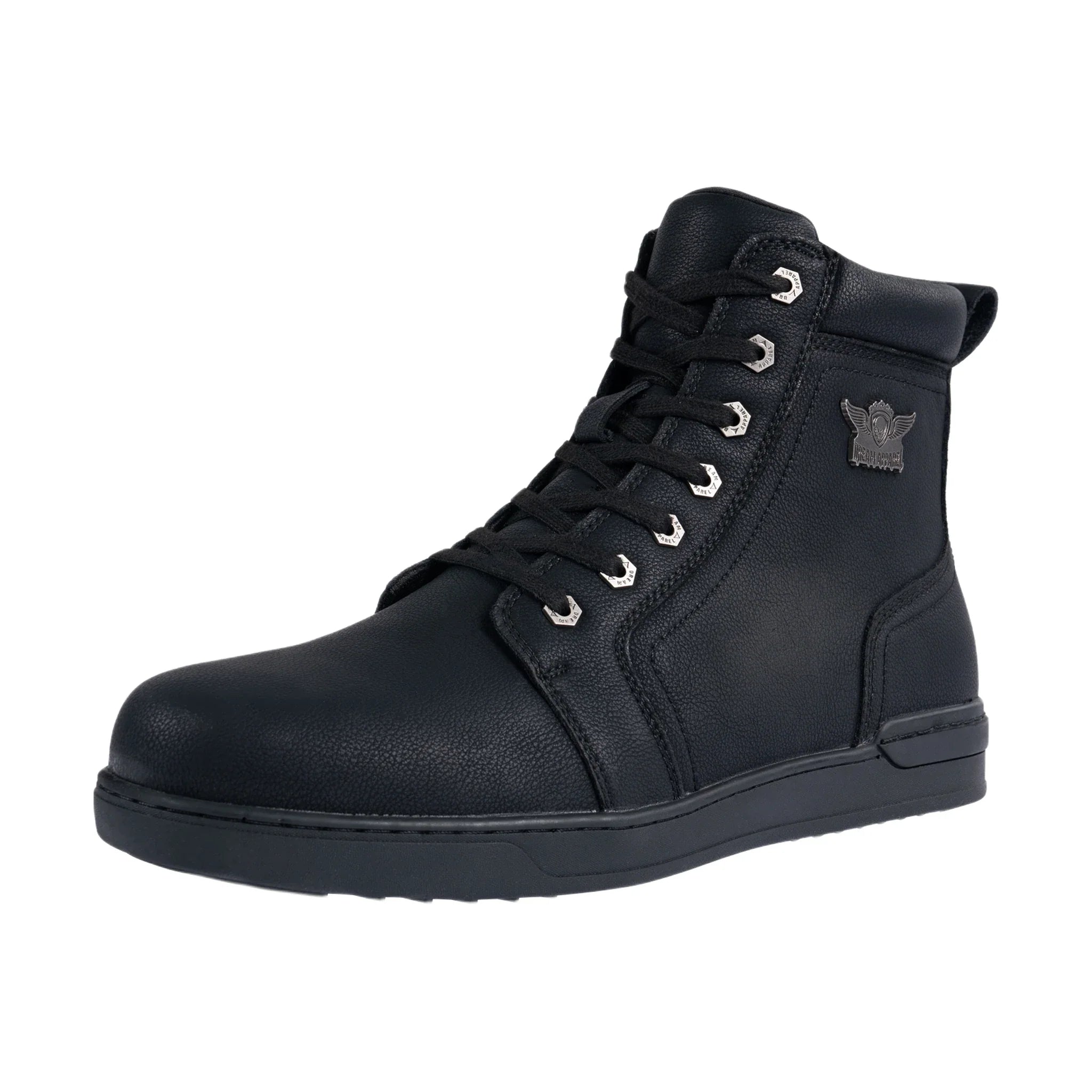 Motorcyle Men's Biker Boots Straps & Ring on Ankle