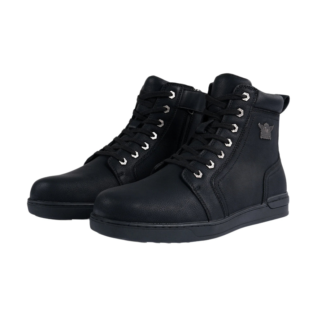 Motorcyle Men's Biker Boots Straps & Ring on Ankle