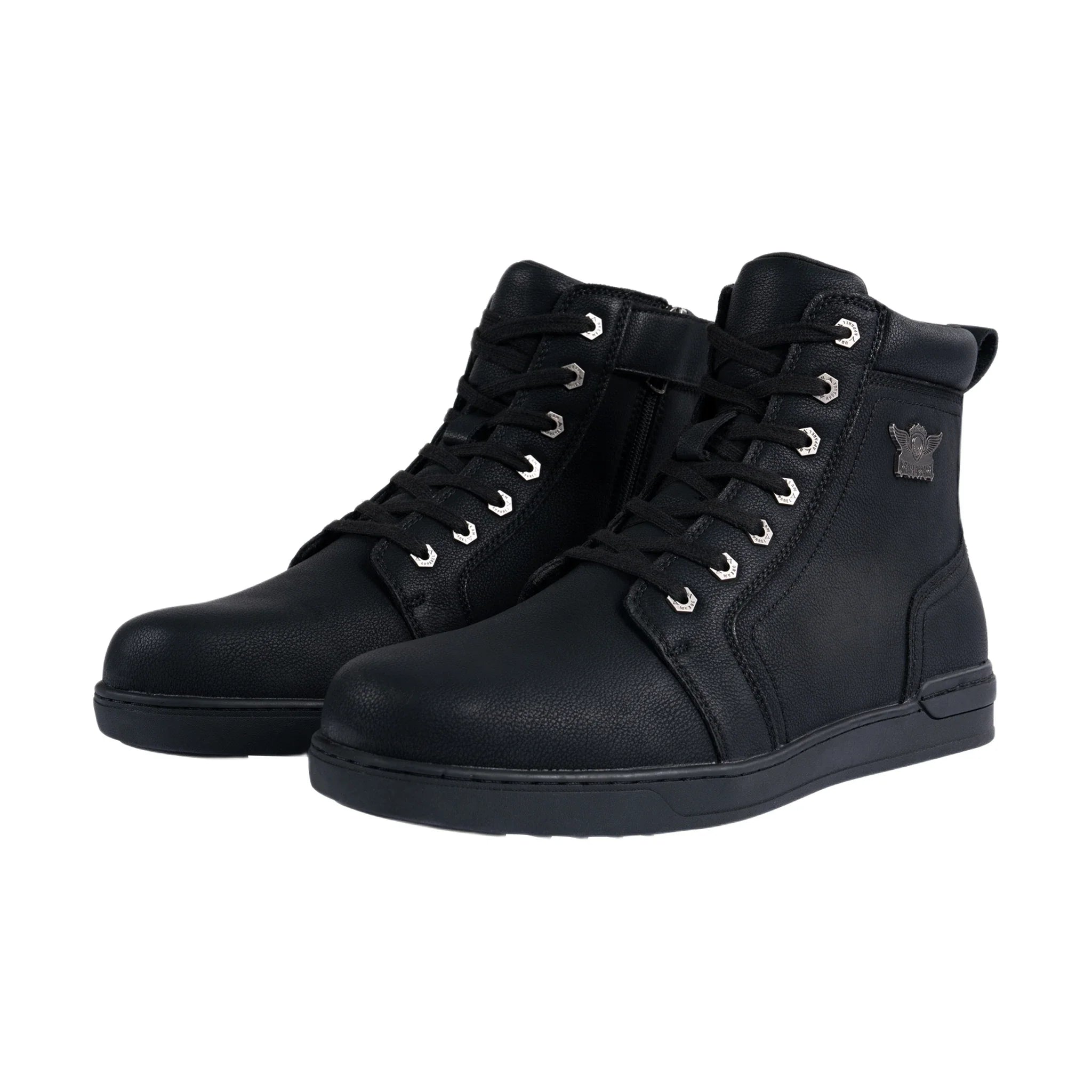 Motorcyle Men's Biker Boots Straps & Ring on Ankle