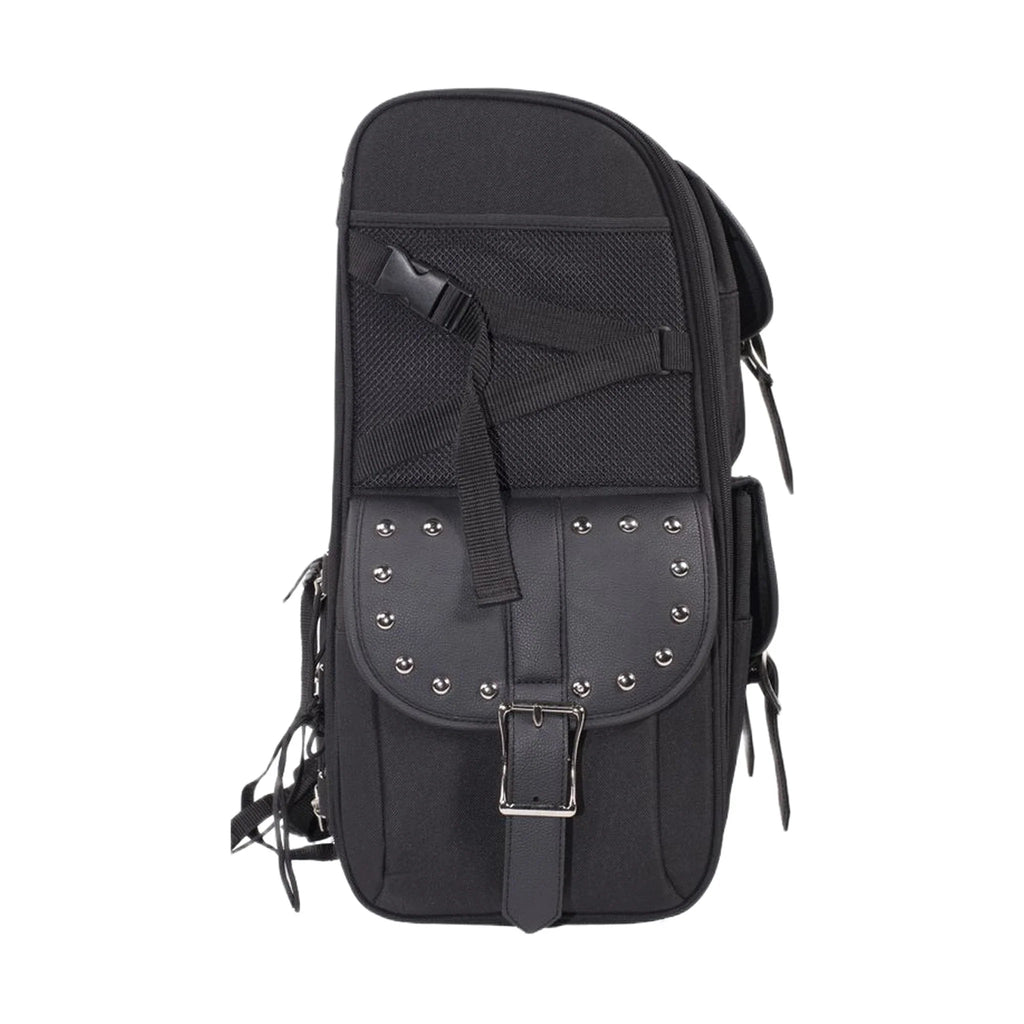 Dream Apparel Large PVC Motorcycle Sissybar Bag With Studs