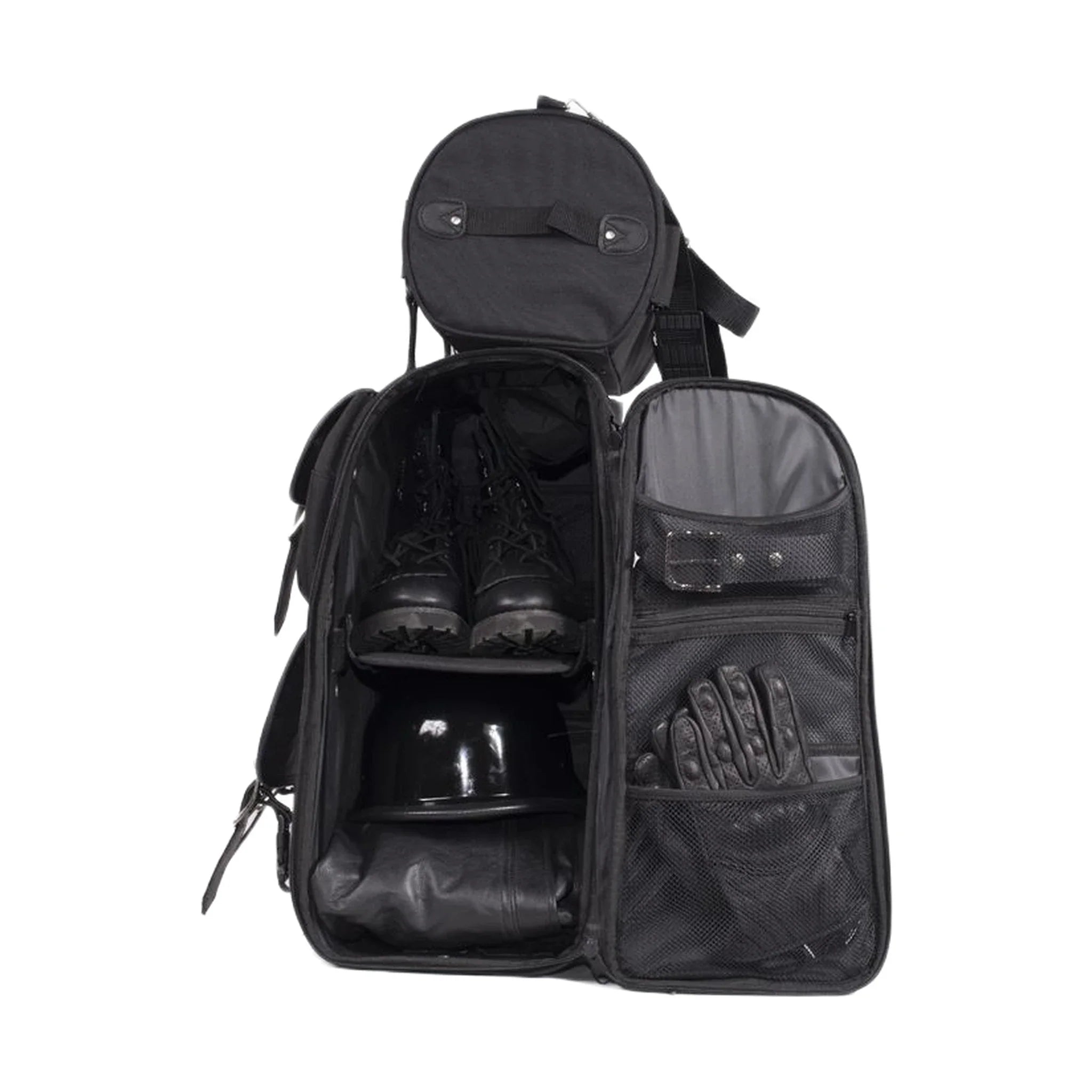 Dream Apparel Large PVC Motorcycle Sissybar Bag With Studs