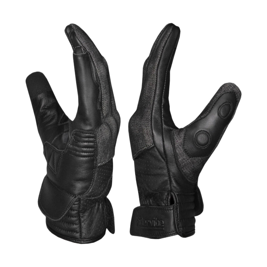 Dream Apparel Leather and Denim combination gloves