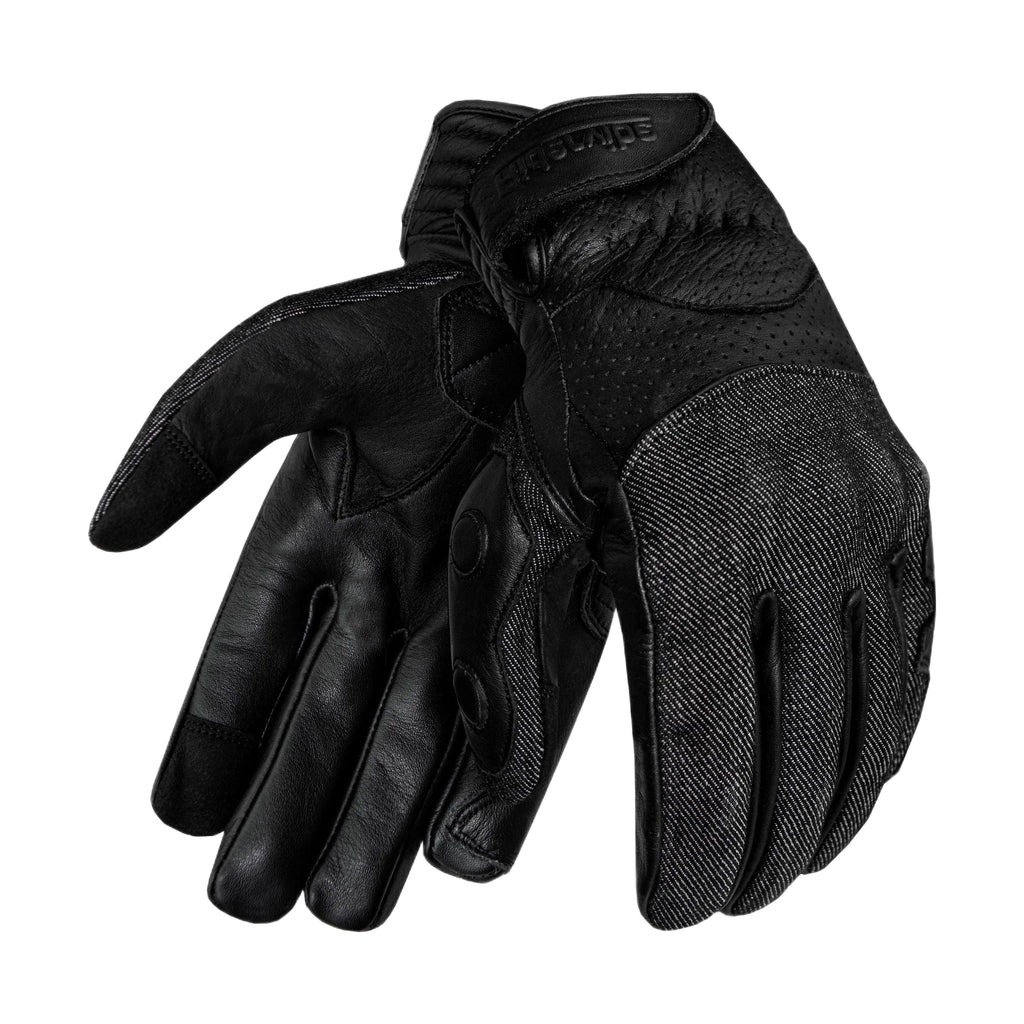 Dream Apparel Leather and Denim combination gloves