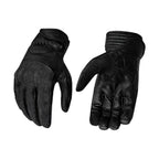 Leather and Denim Combination Gloves Dream Apparel Touchscreen Compatible Adjustable Wrist