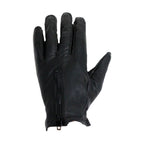 Lined Leather Gloves With Zipper Genuine Biker Driving Gloves