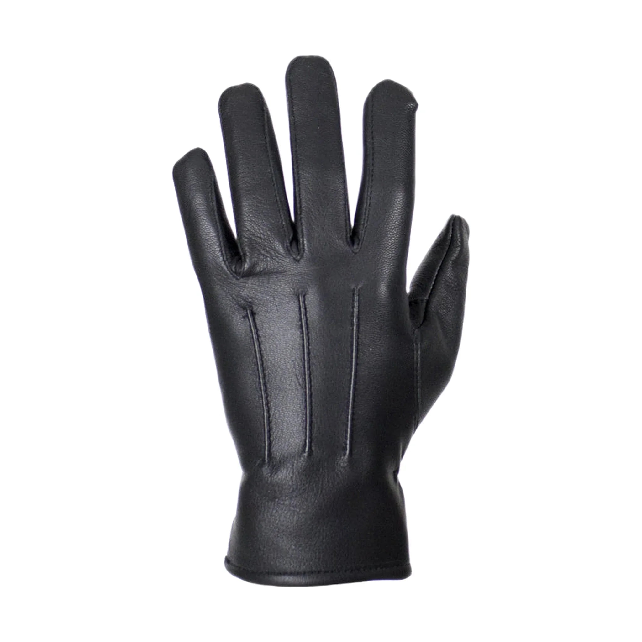 Ladies Deer Skin Leather Gloves - Black